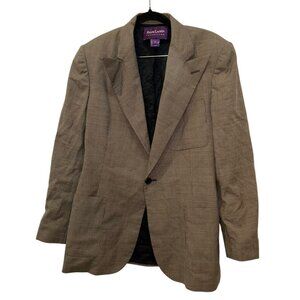 Ralph Lauren Purple Label Collection black white tweed wool garbadine blazer jkt